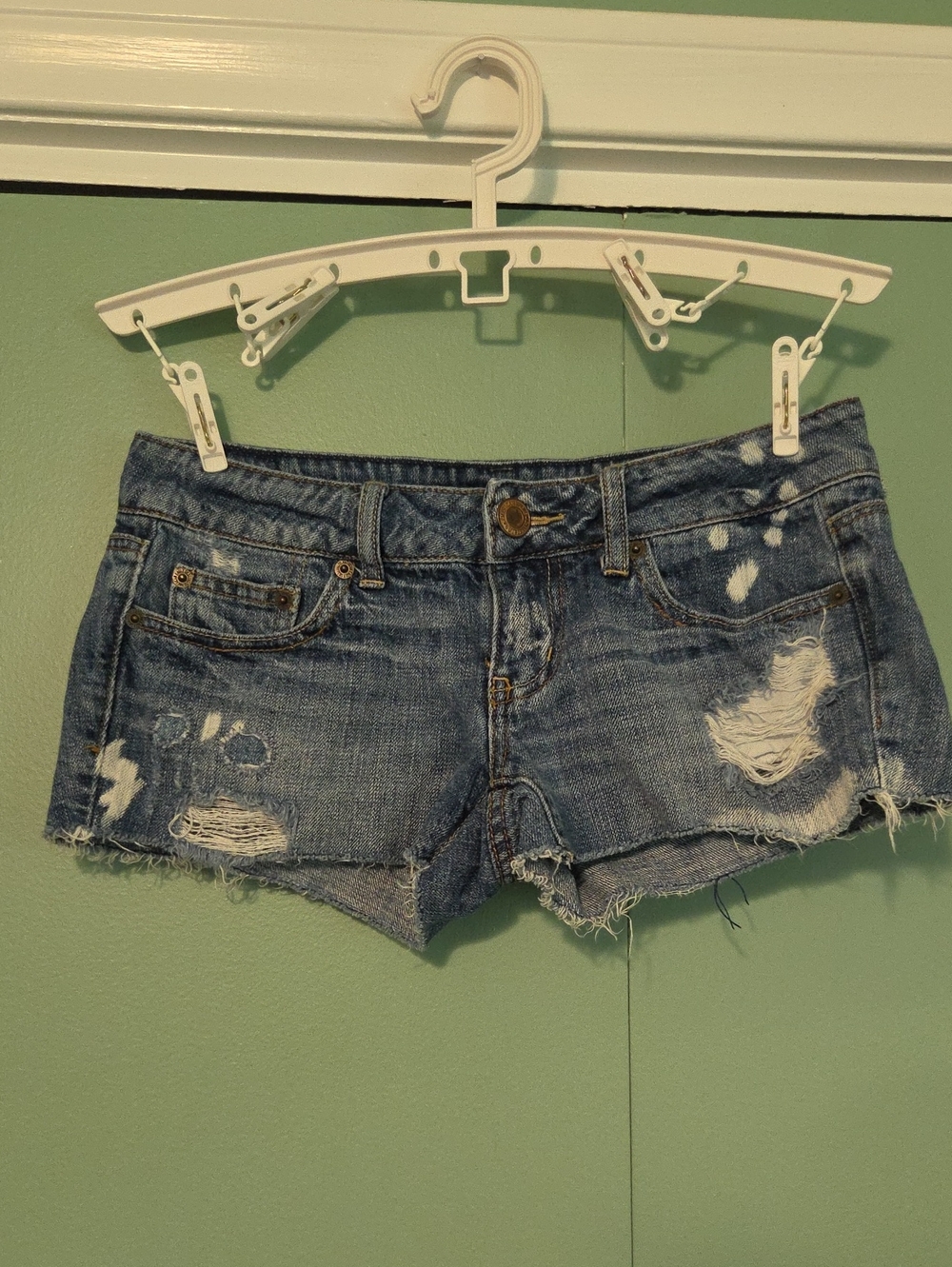Y2k American Eagle Distressed Jean Shorts Size 2